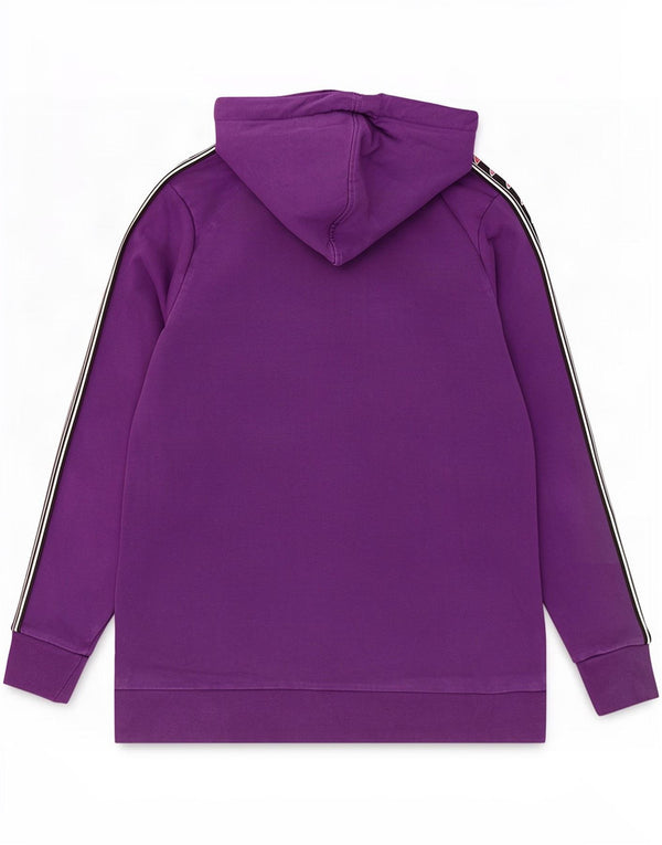 Felpa con cappuccio grafica da donna Ellesse UK 16 grande cotone color block viola
