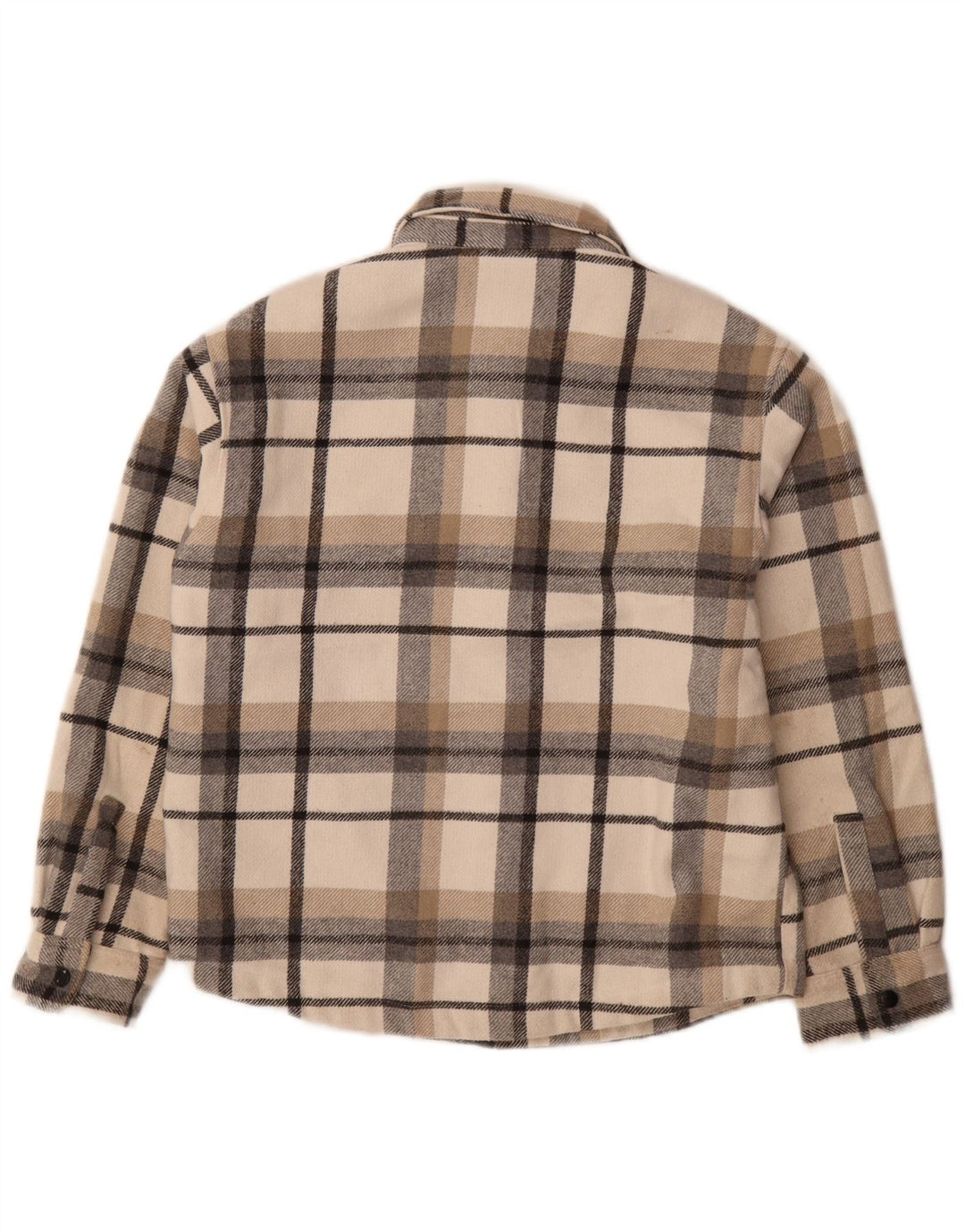 Camicia Zara da ragazzo in flanella da boscaiolo 11-12 anni Poliestere a quadri beige