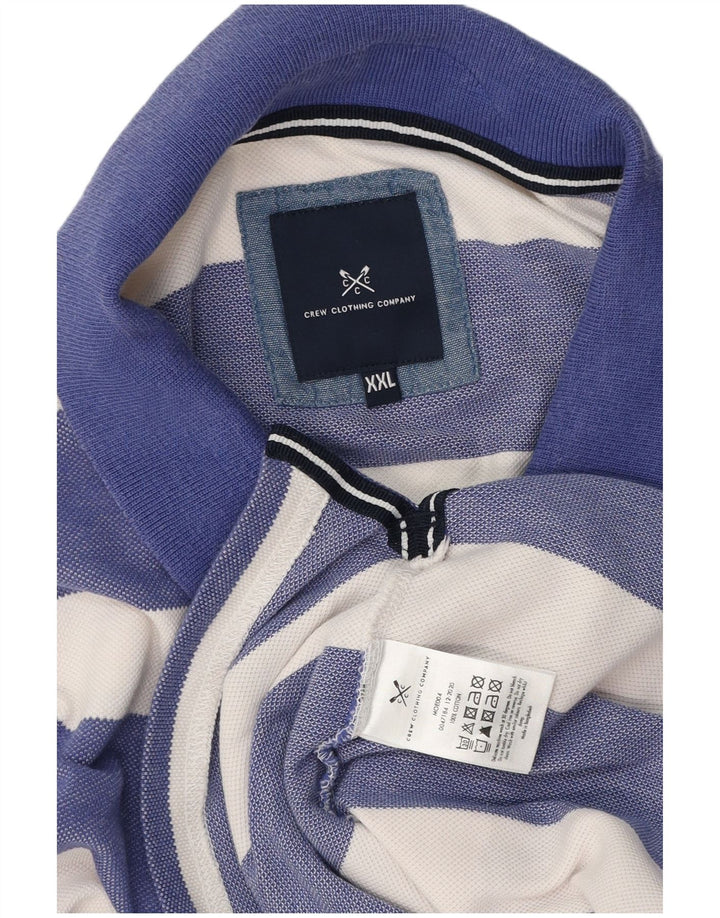 Crew Clothing Polo da uomo 2XL in cotone a righe blu