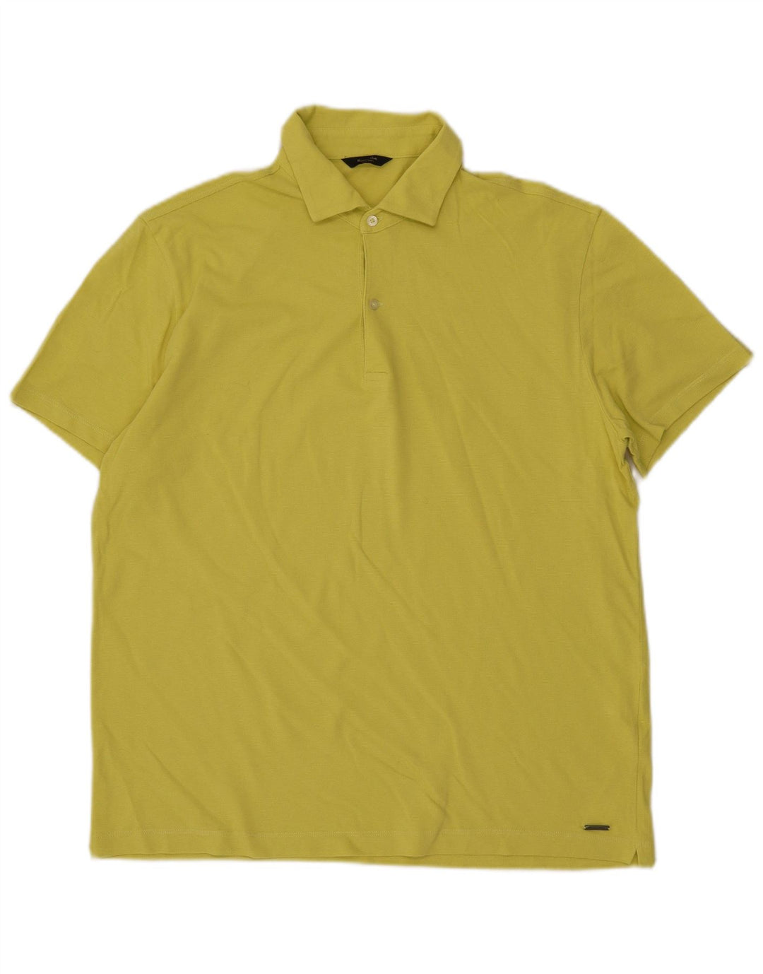 Polo Uomo Massimo Dutti Large Giallo In Cotone