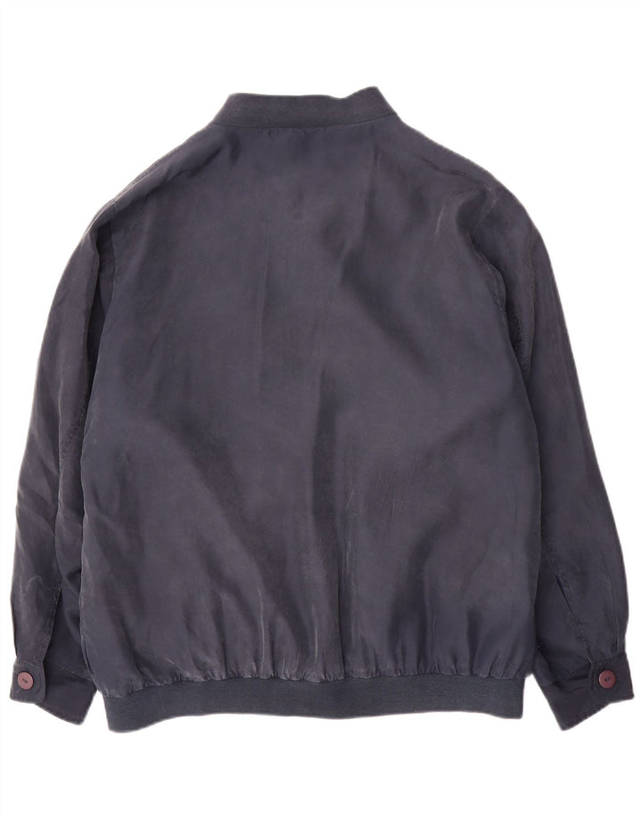 Giubbotto bomber da uomo Spirit UK 38 medio in seta blu navy