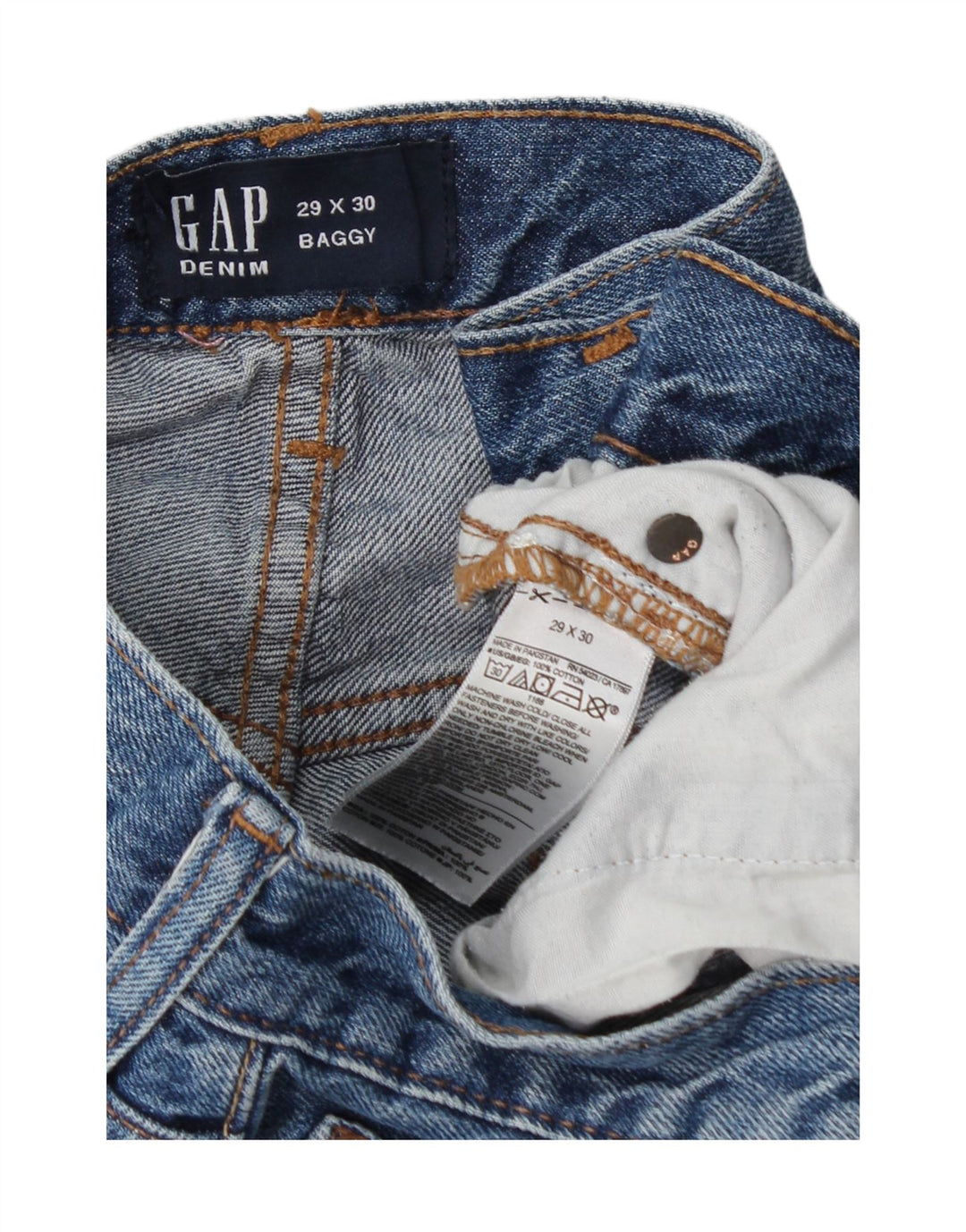 Jeans larghi da donna Gap W29 L30 cotone blu navy