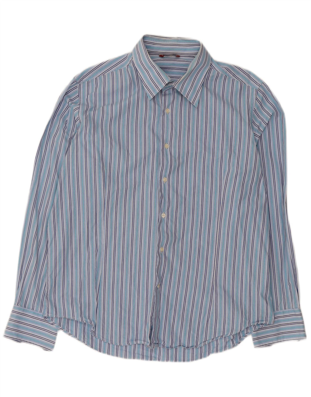 CARRERA Mens Shirt XL Blue Striped Cotton