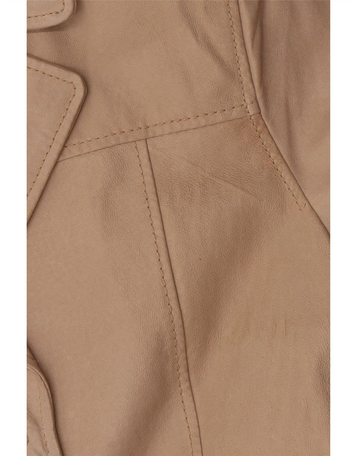 Giacca In Pelle Donna Conbipel IT 42 Pelle Beige Medio