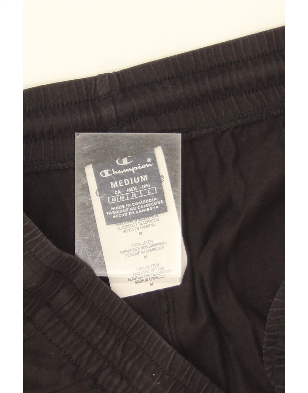 Pantaloncini sportivi da uomo Champion cotone medio nero