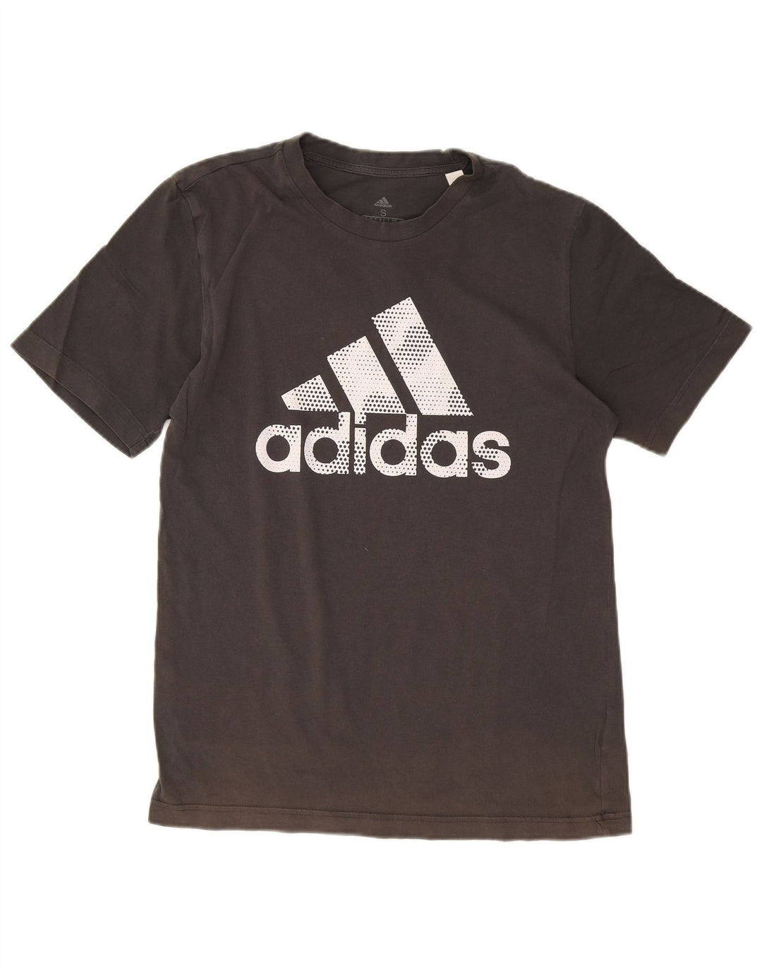 T-shirt grafica da uomo Adidas Top piccola in cotone grigio
