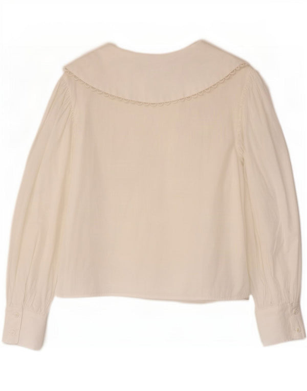 Camicetta da donna Zara UK 10 piccola in cotone bianco