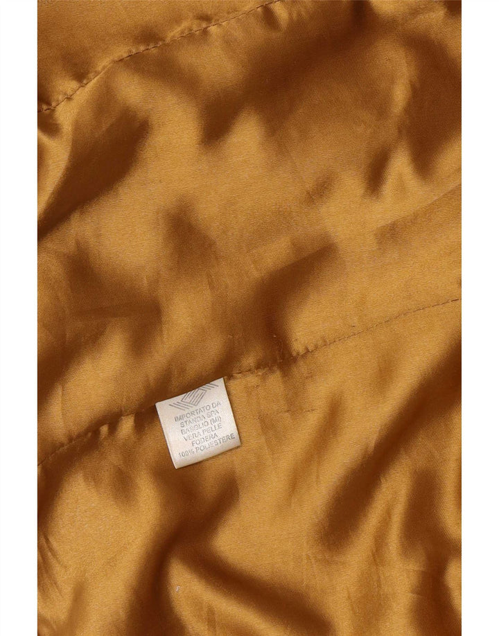 Giacca vintage in pelle scamosciata da uomo IT 46 piccola in pelle marrone