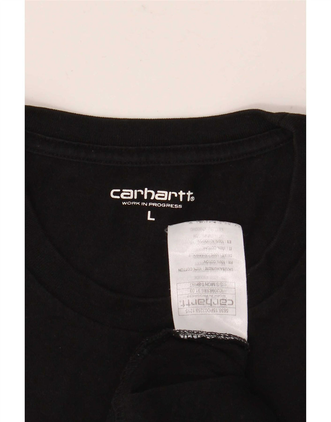 T-shirt grafica da uomo Carhartt Top grande in cotone nero
