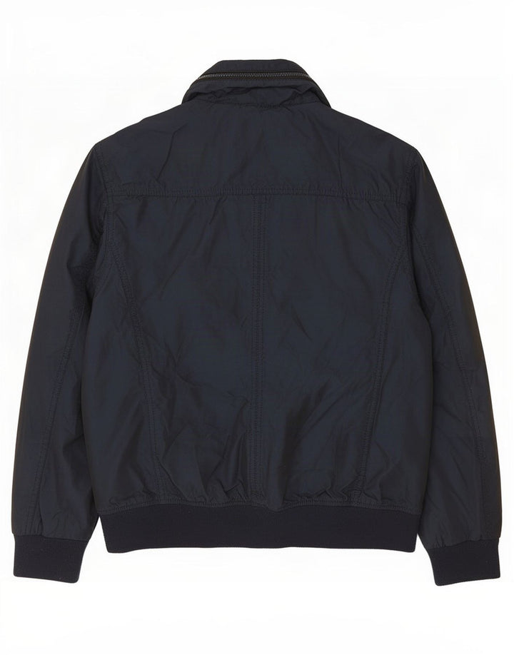 Giubbotto bomber da uomo Zara UK 40 grande poliestere blu navy