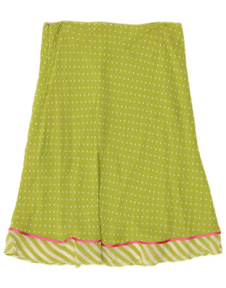 Blugirl Gonna a trapezio da donna Blumarine IT 42 Media W28 Verde a pois