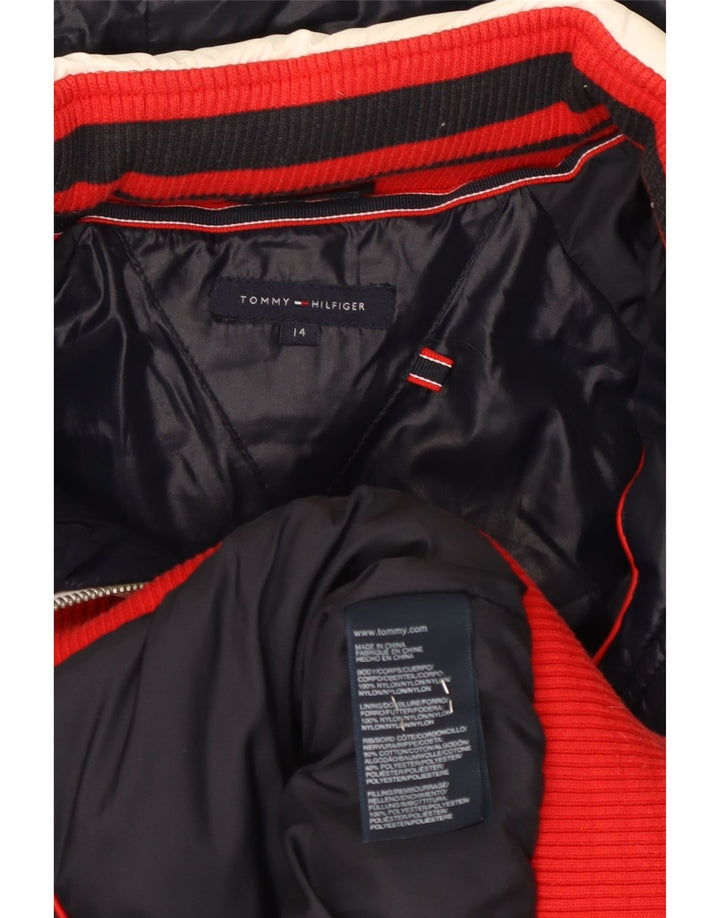 Giacca imbottita grafica per ragazzi Tommy Hilfiger 13-14 anni Colorblock bianco