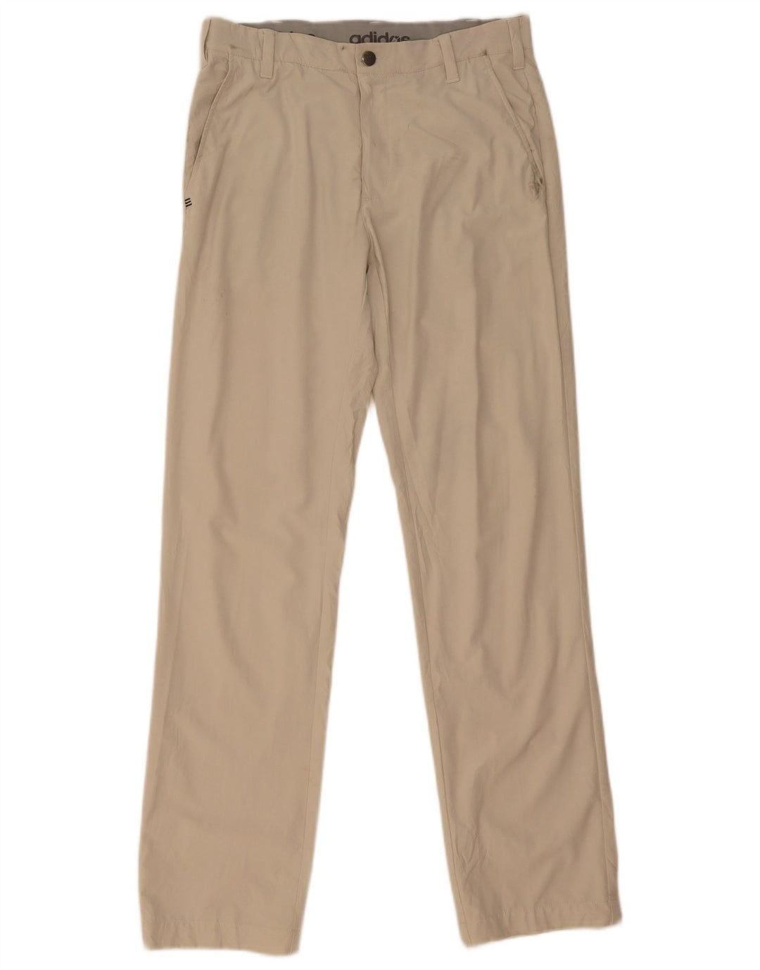 Pantaloni chino dritti da uomo Adidas W30 L32 poliestere beige