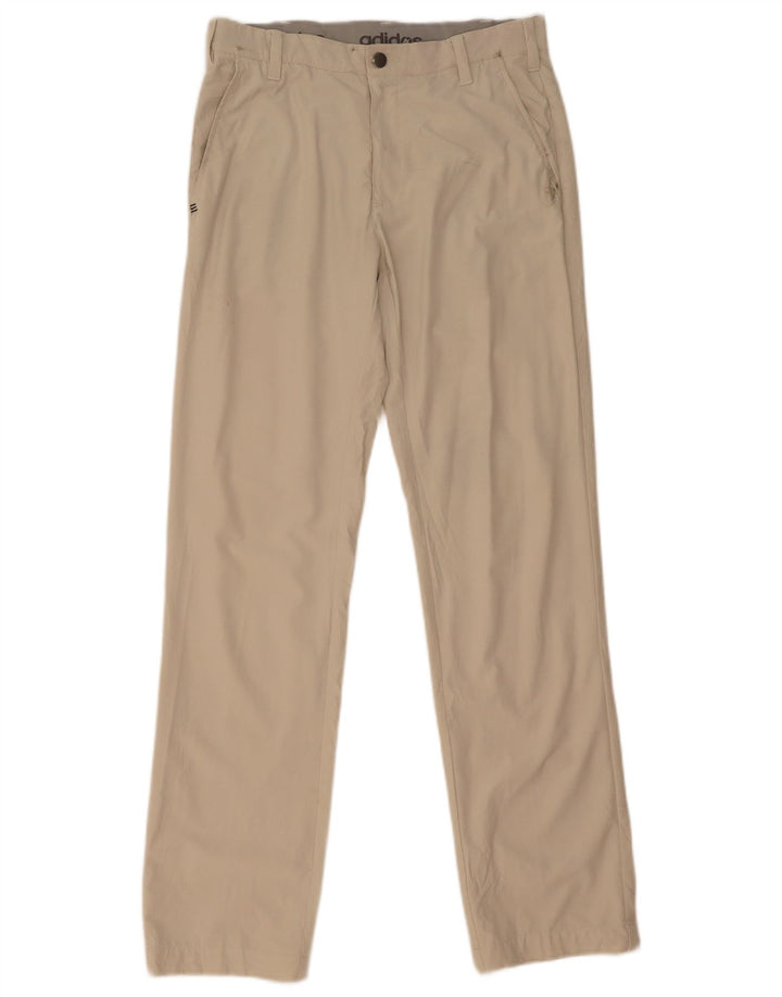Pantaloni chino dritti da uomo Adidas W30 L32 poliestere beige