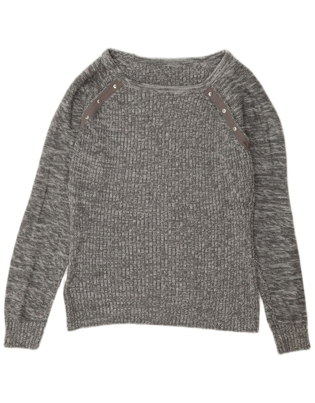 Maglione maglione con scollo a barca da donna Guess UK 14 Grigio medio chiazzato