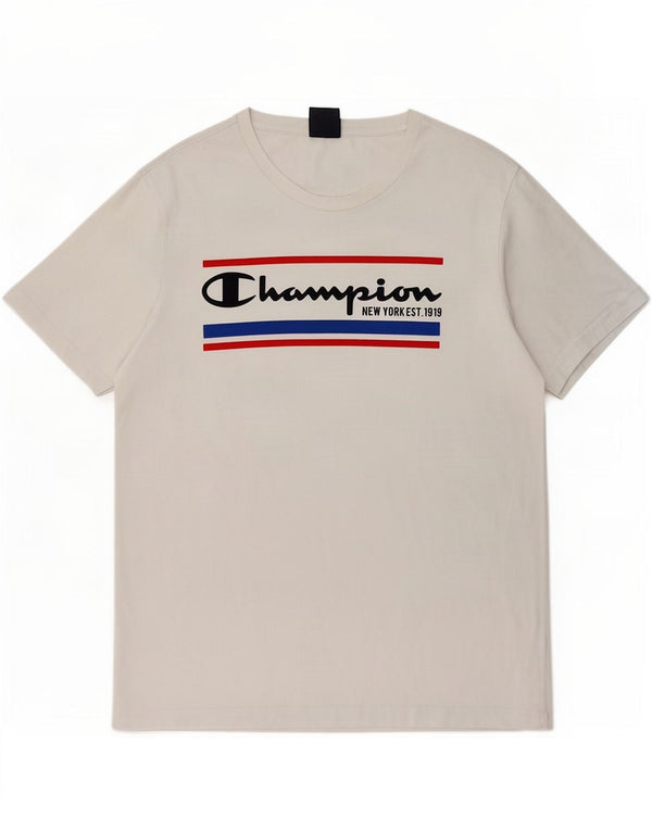T-shirt grafica da uomo Champion Top Large Bianco