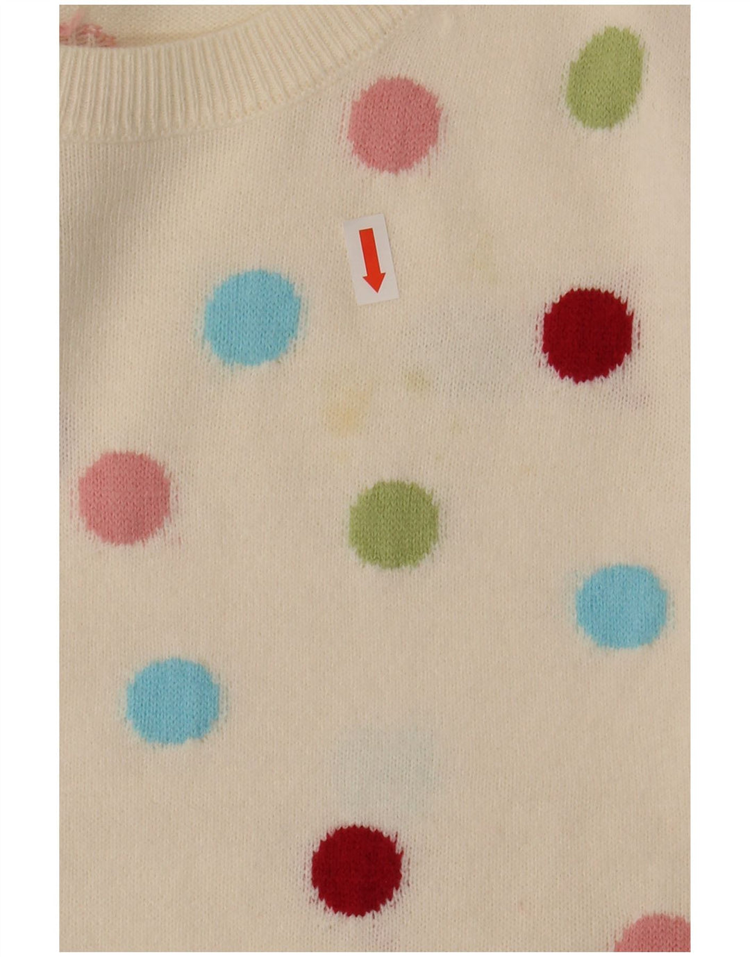 Maglione maglione girocollo da donna Marks & Spencer UK 12 medio bianco sporco