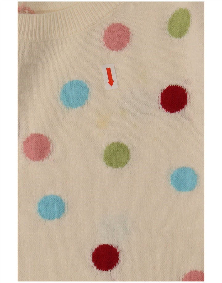 Maglione maglione girocollo da donna Marks & Spencer UK 12 medio bianco sporco