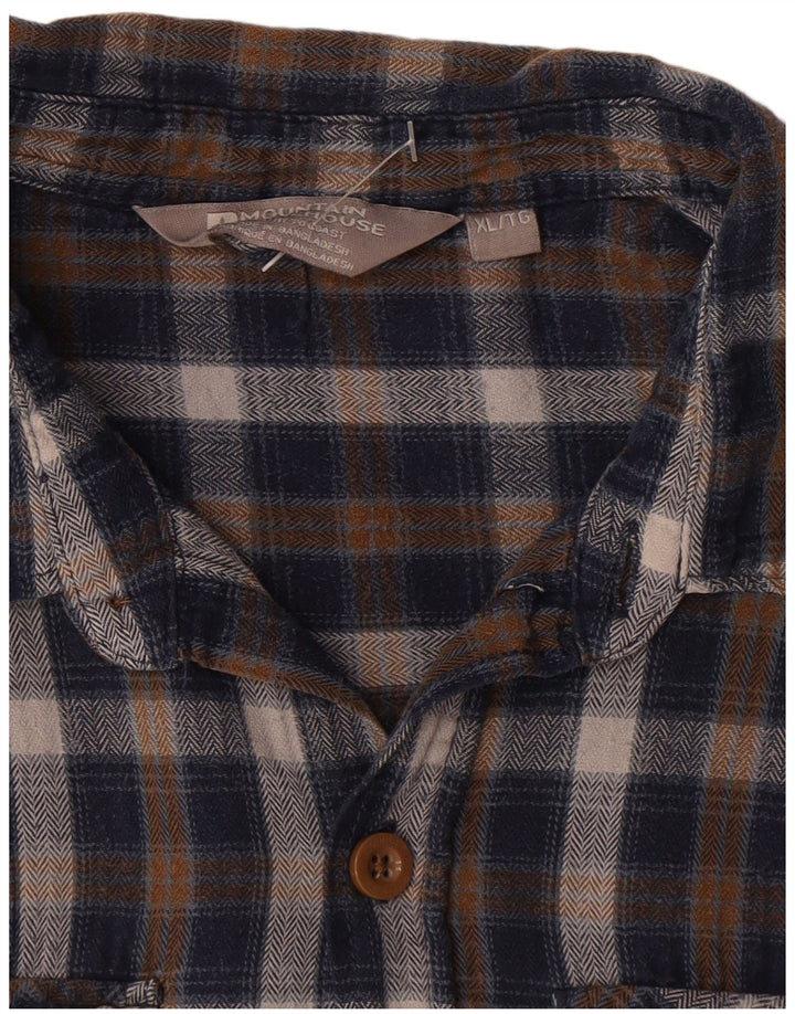 Camicia da uomo in flanella Mountain Warehouse XL in cotone a quadri blu