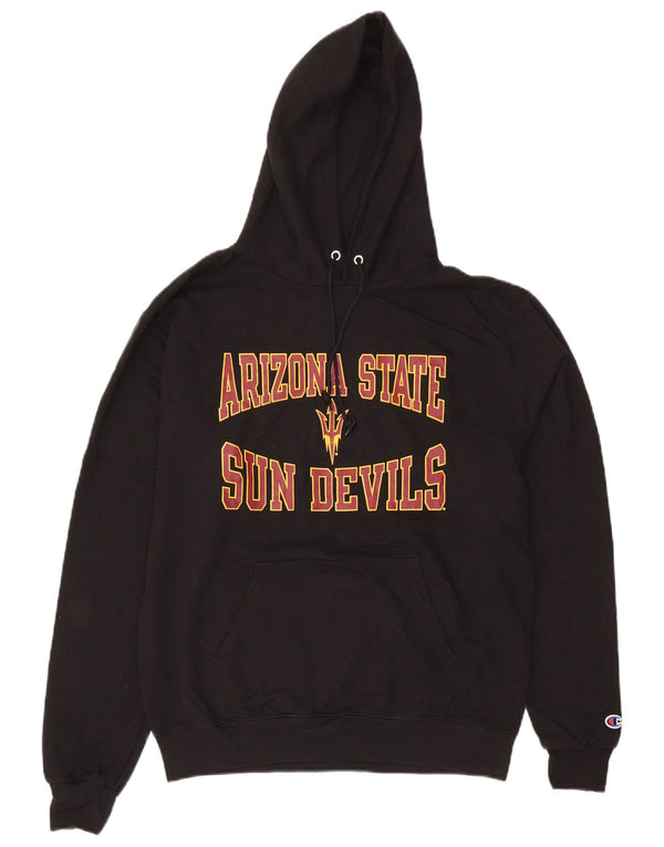 Felpa con cappuccio grafica Champion da uomo Arizona State Sun Devils, media nera
