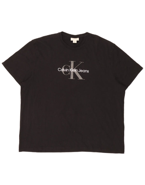 Maglietta grafica da uomo Calvin Klein Jeans Top 2XL cotone nero