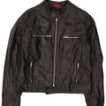 Giacca in pelle da uomo Basile UK 38 media nera