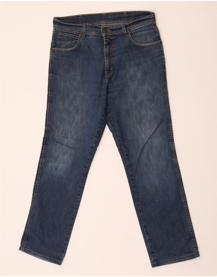 Jeans dritti da uomo Wrangler vestibilità regolare W33 L29 cotone blu
