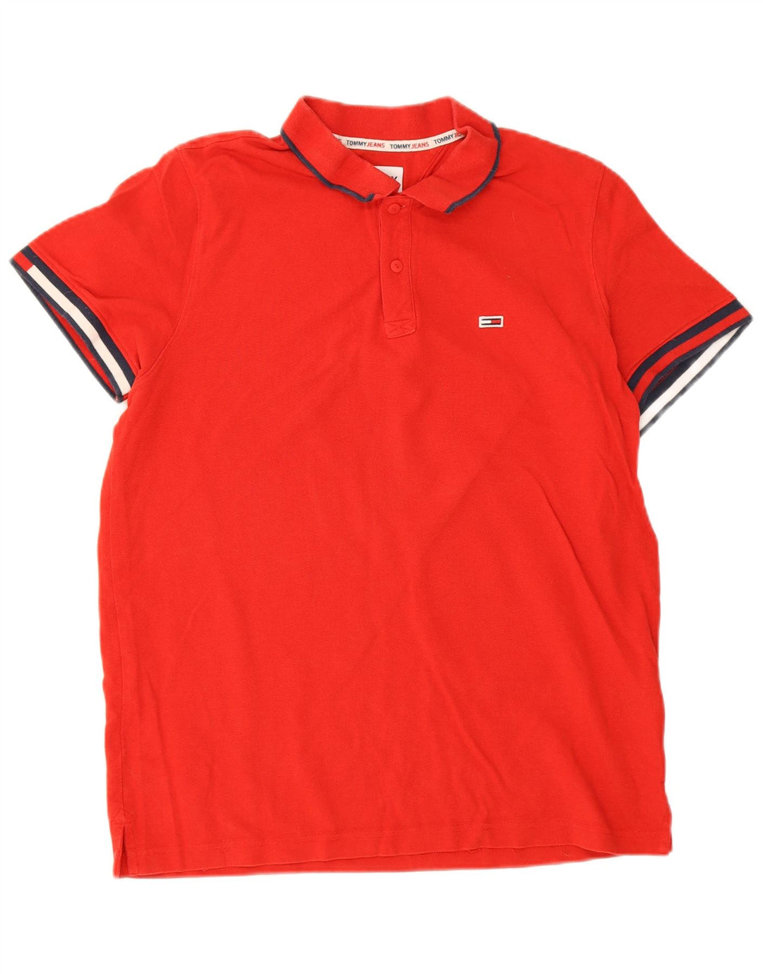 Polo da uomo Tommy Hilfiger grande rossa in cotone