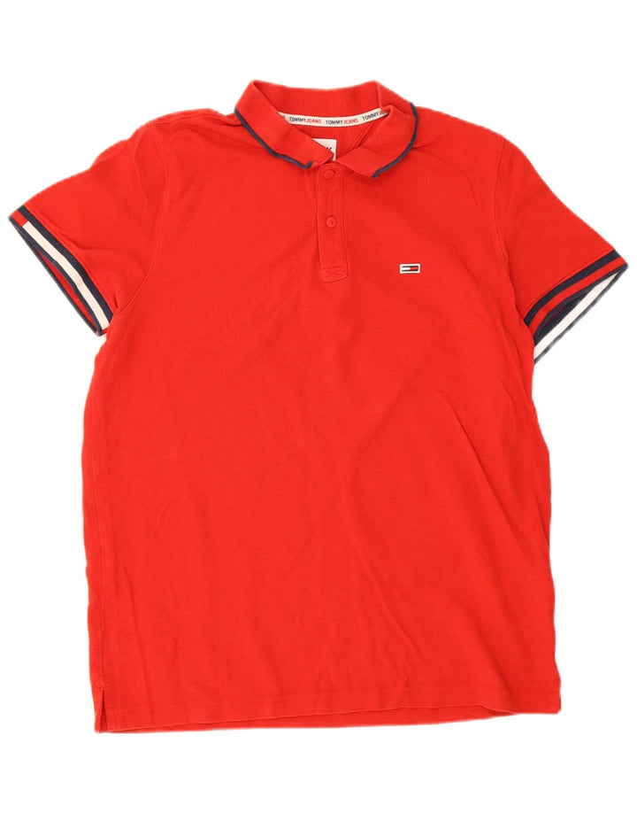 Polo da uomo Tommy Hilfiger grande rossa in cotone