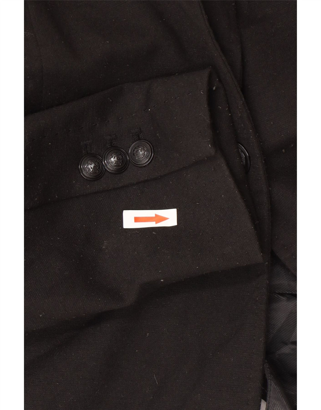 Giacca blazer a 1 bottone da donna Zara UK 12 poliestere nero medio