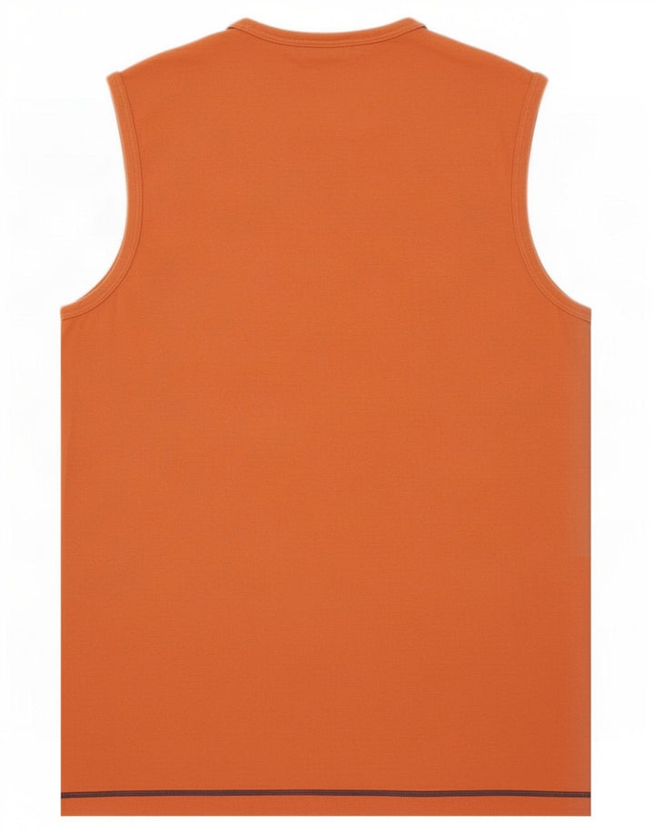 Canotta da uomo Fila Small in cotone color block marrone