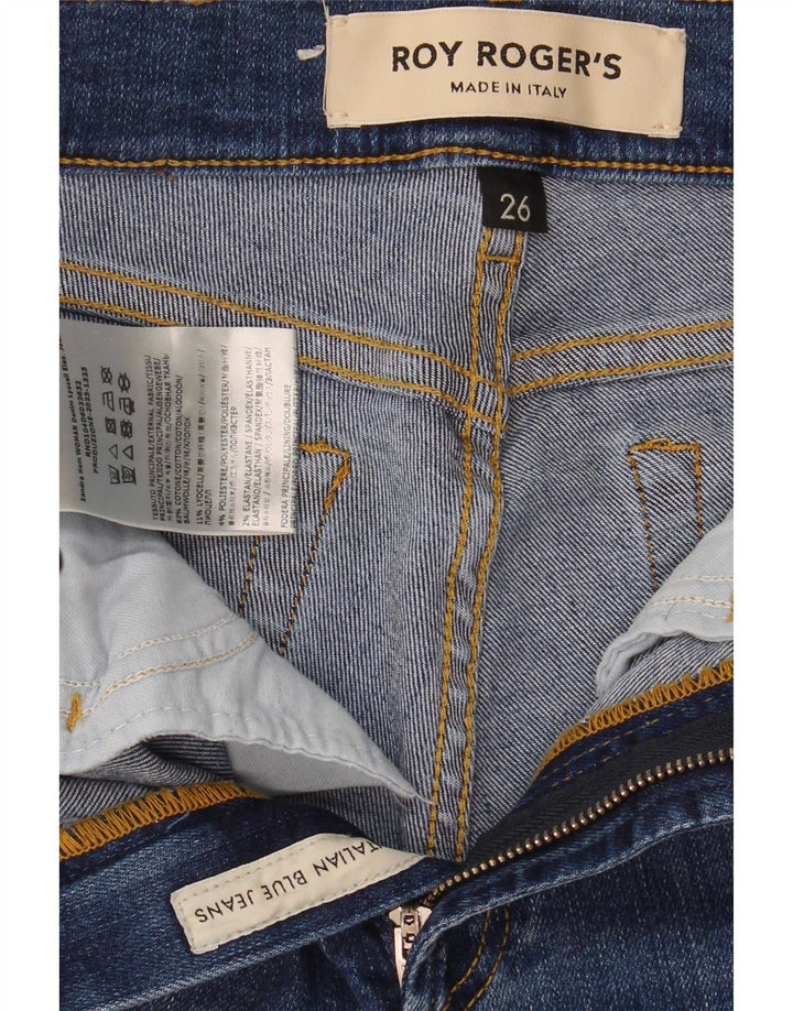 Jeans bootcut da donna Roy Rogers W26 L27 cotone blu