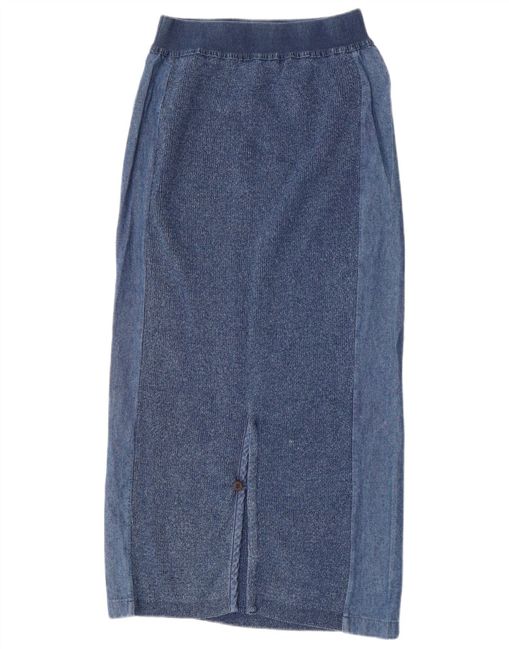 Gonna longuette da donna Blue Willi's media W28 cotone blu