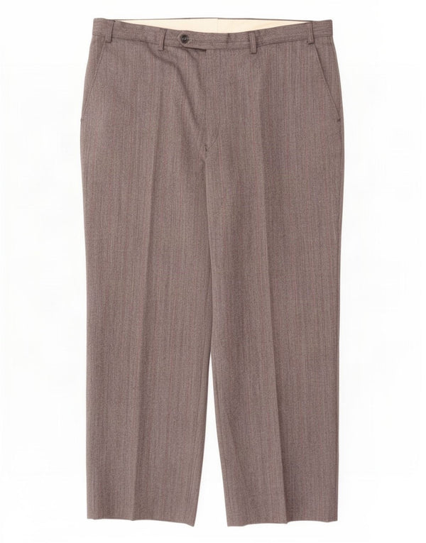 Pantaloni da completo da uomo Marks & Spencer St. Michael W38 L29 a righe grigie