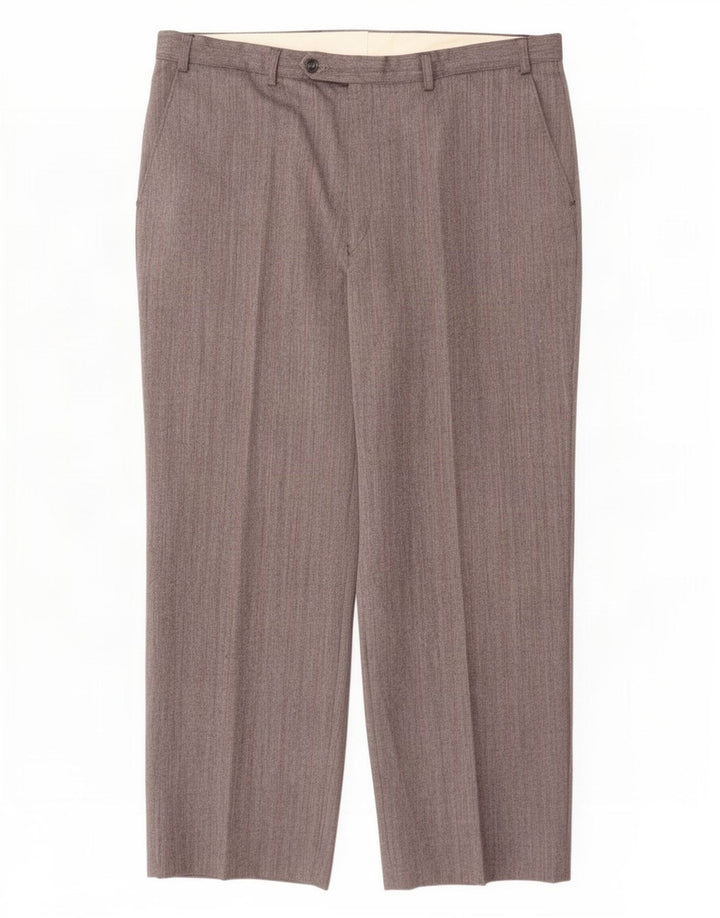 Pantaloni da completo da uomo Marks & Spencer St. Michael W38 L29 a righe grigie