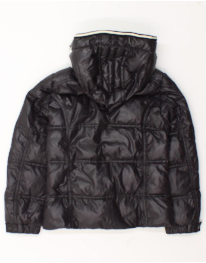 Piumino Con Cappuccio Moncler Bambina 9-10 Anni Blu Navy In Poliammide