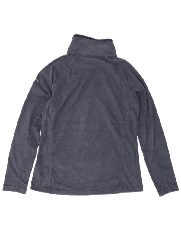 Maglione in pile da uomo Columbia con zip e collo, grande, in poliestere blu navy