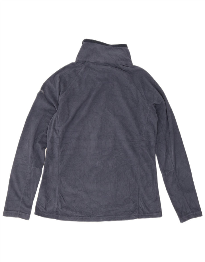 Maglione in pile da uomo Columbia con zip e collo, grande, in poliestere blu navy