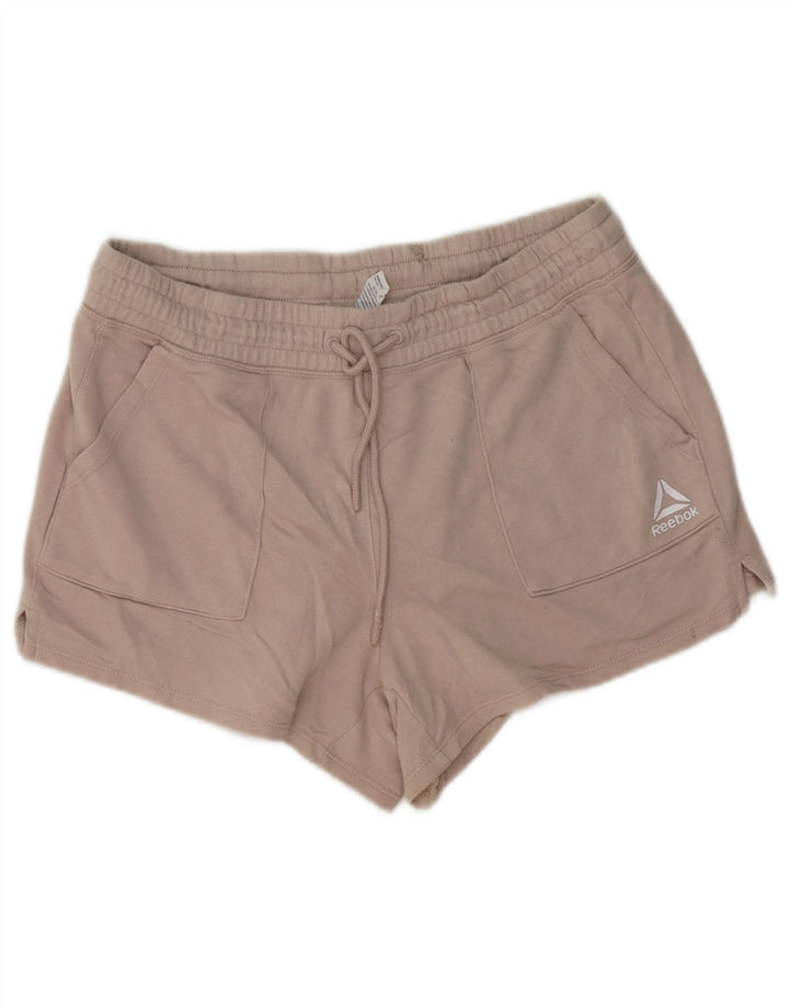 Pantaloncini sportivi Reebok da donna UK 14 cotone beige medio