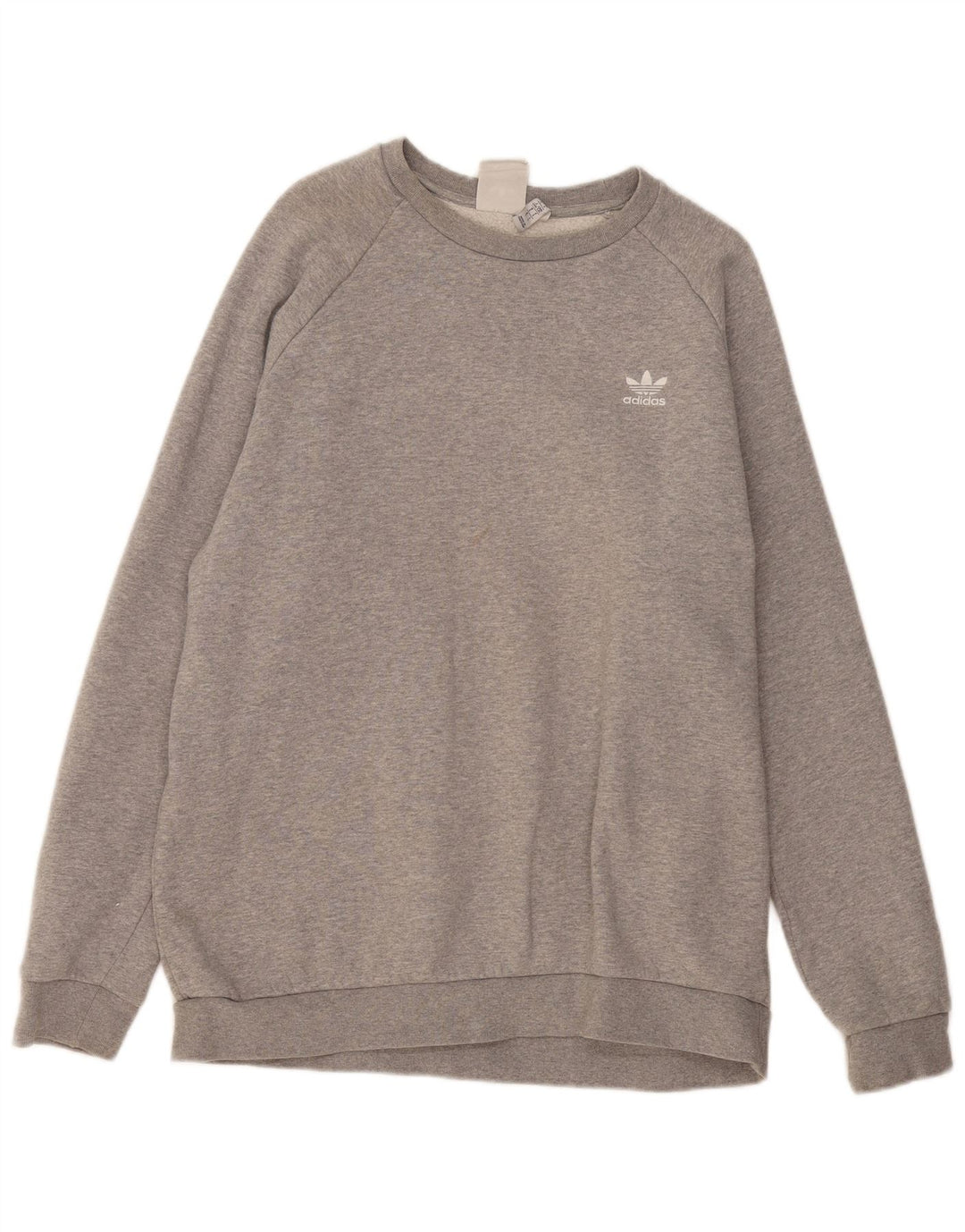 Felpa da uomo ADIDAS maglione grande cotone chiazzato grigio
