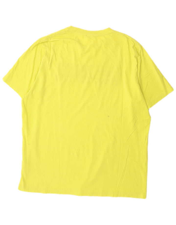 T-shirt grafica da uomo Diesel Top XL in cotone giallo