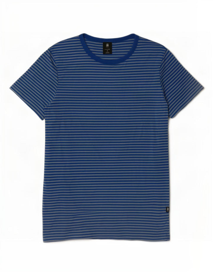 T-shirt da donna G-Star Top in cotone gessato blu medio