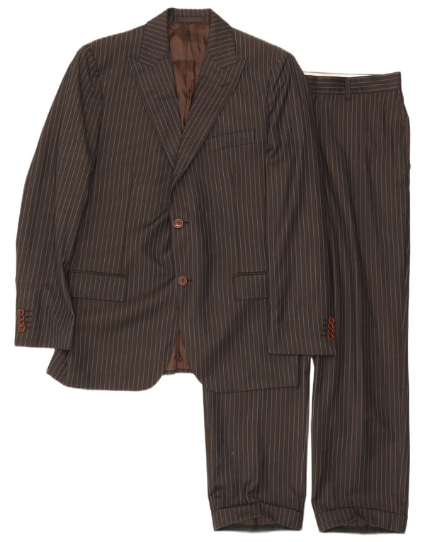 Abito da uomo 2 pezzi Boggi IIT 50 Large W34 L29 Gessato marrone classico