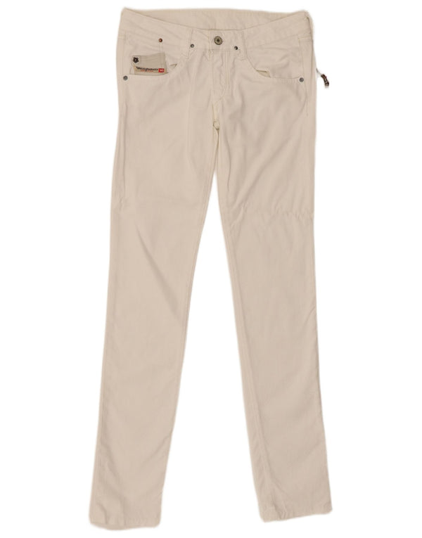 Jeans super skinny per ragazze Diesel 13-14 anni W28 L32 cotone bianco