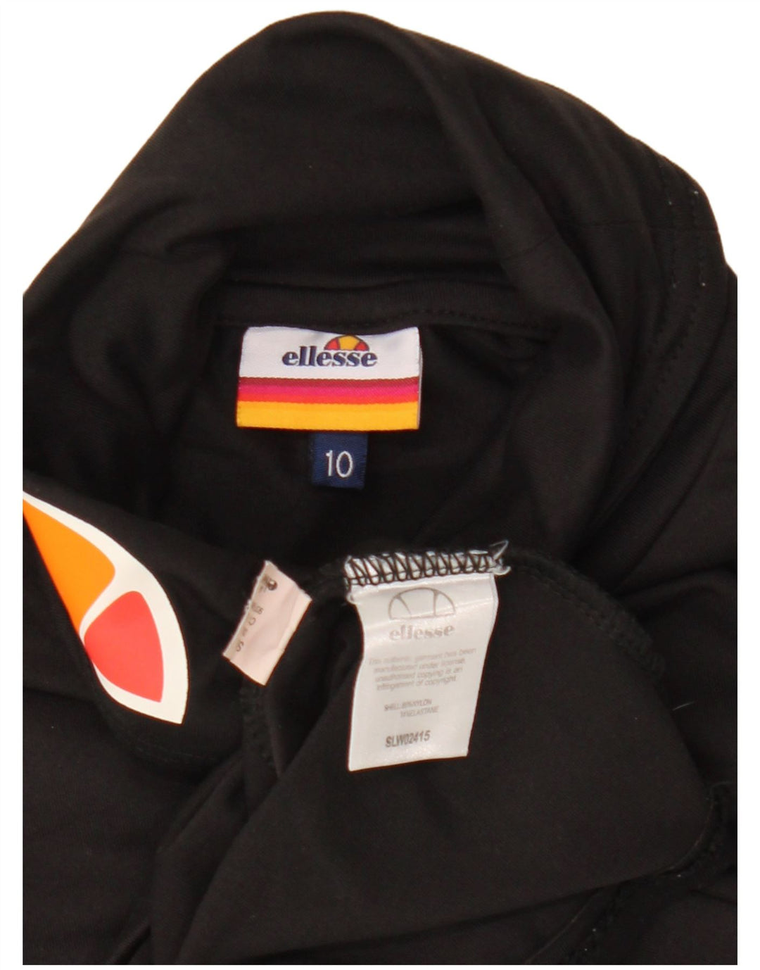 Canottiera grafica da donna Ellesse UK 10 piccola in nylon nero