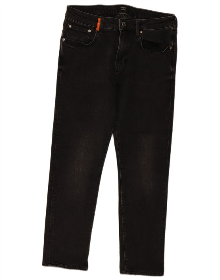 Jeans Superdry Donna Crop Slim W32 L25 Cotone Grigio