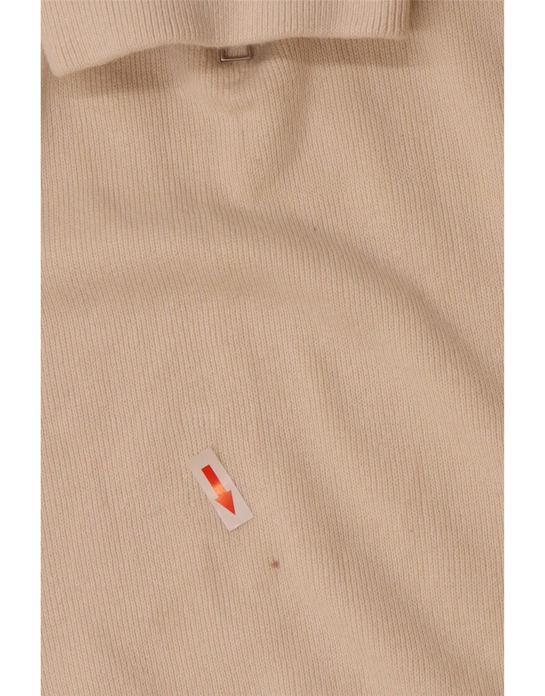 Maglione Zara da uomo con collo con zip, grande, in cotone bianco sporco