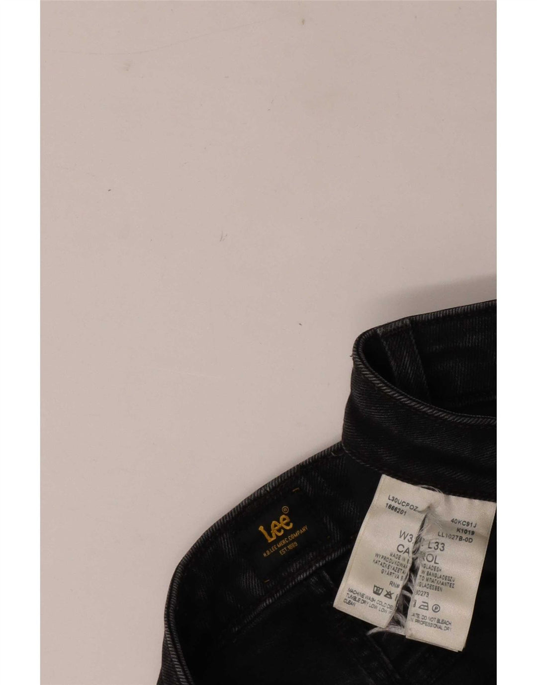 Jeans dritti Carol da donna Lee W32 L26 cotone nero