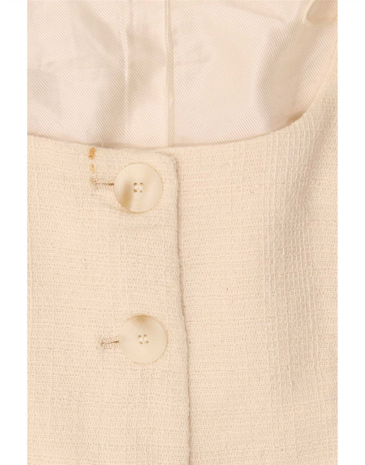 Gilet Zara da donna UK 12 in cotone beige medio