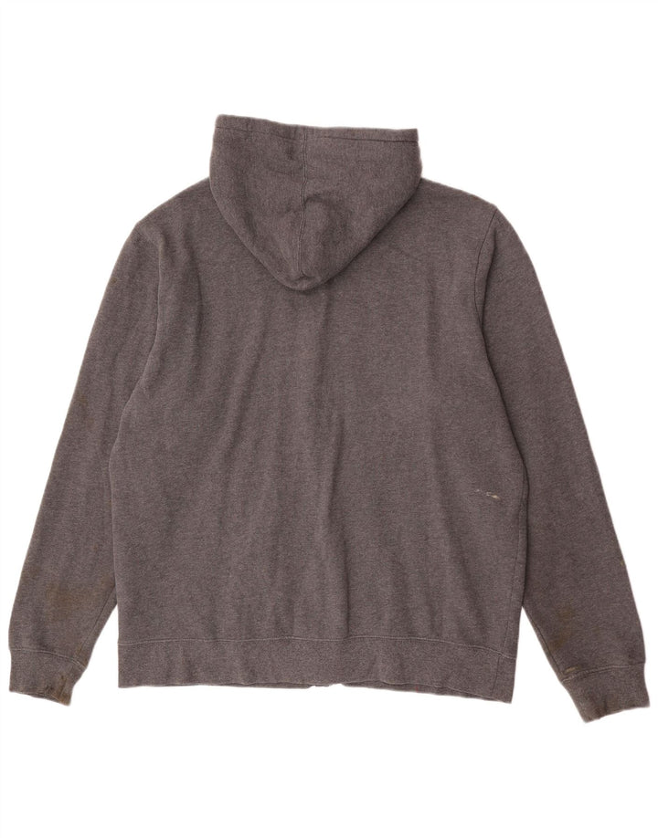 Maglione con cappuccio e zip da uomo Starter grande in cotone grigio